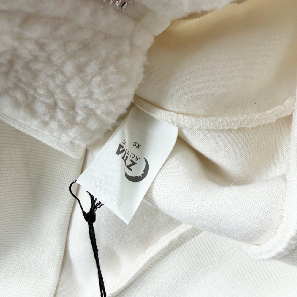 NWT Zyia Active White Flying V Fleece Jacket XS - Picture 4 of 8